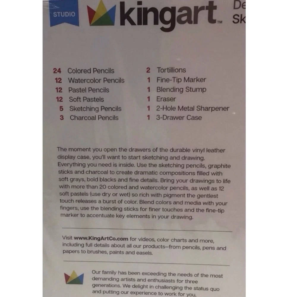 Kingart 75pc. Designer Series Sketching & Drawing Set (NWT) - Picture 8 of 8